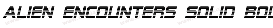Alien Encounters Solid Bold Italic字体转换